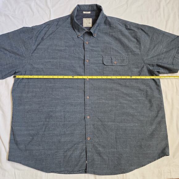 Lot of 3 Men Plus 4XL Cotton Shirts Button Up Short Sleeves Classic Comfy Casual - Picture 12 of 15